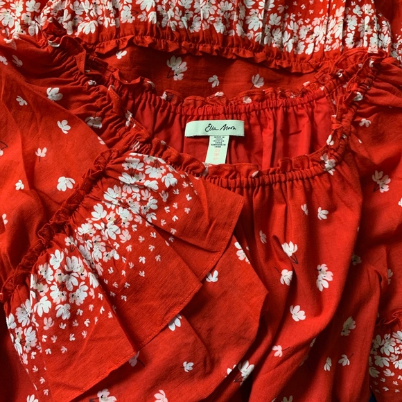 FLORAL BOHO RUFFLE MINI DRESS LINED SUMMER - Picture 6 of 8